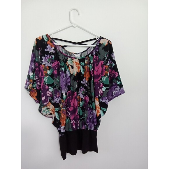 Candies Multicolor Floral Womens Medium Blouse - Picture 2 of 7